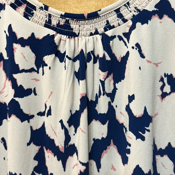 Pink & Navy long sleeve blouse - Picture 6 of 7